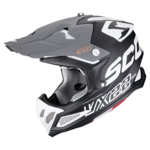 Casco Scorpion VX-22 AIR UPDOWN Matt Black-White-Grey