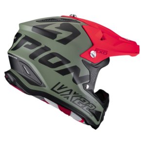 Casco Scorpion VX-22 AIR UPDOWN Matt Green-Black-Red